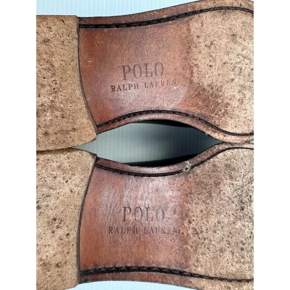 Polo Ralph Lauren Booth Calfskin Loafers Mens 12 D EUC Slip on Tassled Dress